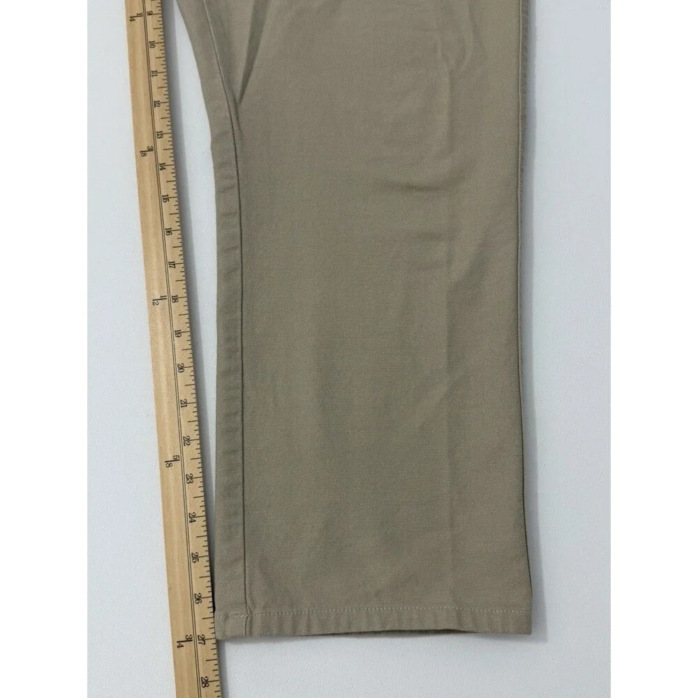 Peter Millar 5-Pocket Pants Men 38x27 Khaki Stretch Crown Vintage Canvas Chino